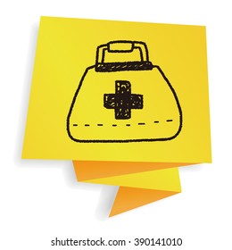 medical box doodle drawing