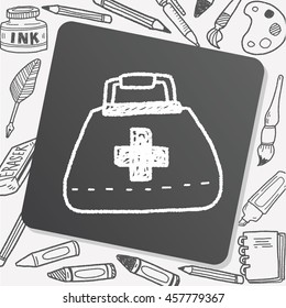 medical box doodle drawing