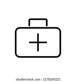 Medical box Icon. First aid bag. Vector.