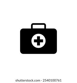 Medical box icon logo design. Medical suitcase sign and symbol. First aid icon