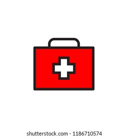 Medical box Icon Vector illustration, EPS10 .