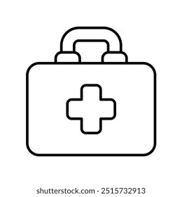 medical box icon with white background vector stock illustration