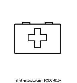 Medical Box Thin Line Icon Symbol Vector Illustration Graphic Design