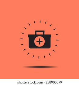 Medical box vector icon