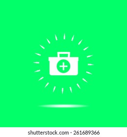 Medical box vector icon