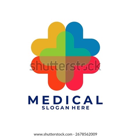 Medical brain logo design vector. Abstract Medicine logo template
