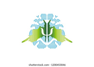 medical, brain tech logo Designs Inspiration Isolated on White Background