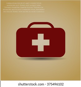 Medical briefcase high quality icon