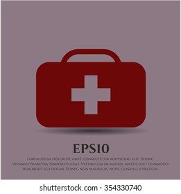 Medical briefcase icon