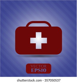 Medical briefcase icon