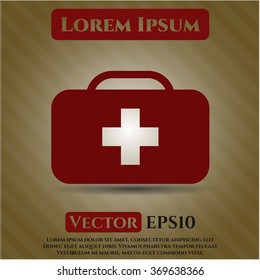 Medical briefcase icon