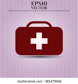 Medical briefcase icon