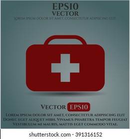 Medical briefcase icon