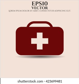 Medical briefcase icon