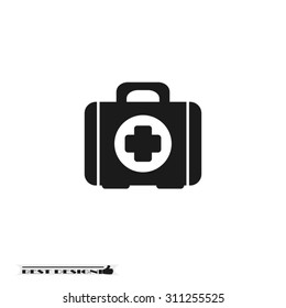 Medical briefcase Icon Vector