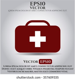 Medical briefcase icon vector illustration