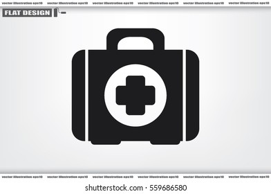 Medical briefcase icon vector illustration.
