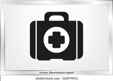 Medical briefcase icon vector illustration eps10.