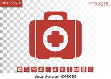 Medical briefcase icon vector illustration eps10.