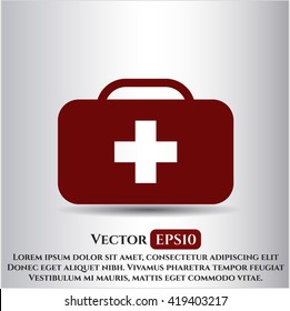 medical briefcase icon vector symbol flat eps jpg app