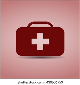 medical briefcase icon vector symbol flat eps jpg app