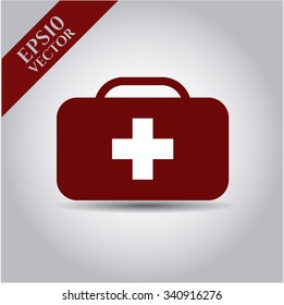 Icono de vector de cartera médica
