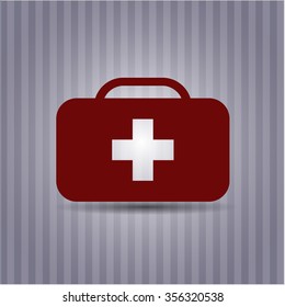 Medical briefcase vector icon