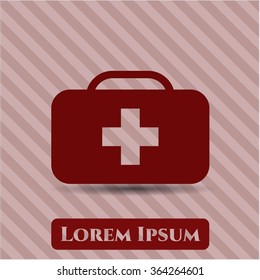 Medical briefcase vector icon