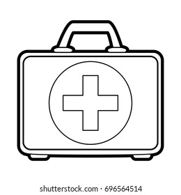 medical briefcase vector illustration