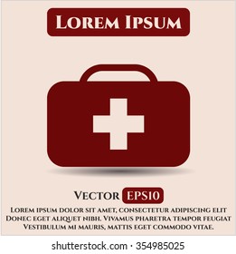 Medical briefcase vector symbol