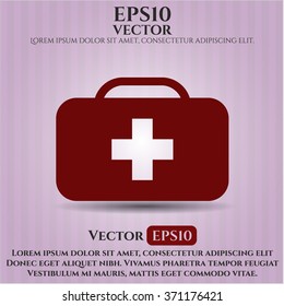 Medical briefcase vector symbol