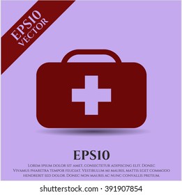 Símbolo vector de maletín médico