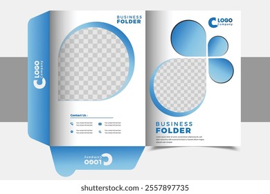 Medical Brochure and Company Profile Folder with Cover Design Template