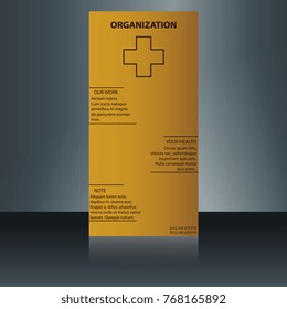 Medical brochure cover template, flyer design layout. Applicable for catalog, leaflet, flyer or poster for pharmacy business.