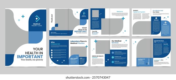 medical brochure design template. a4 booklet medical healthcare bifold design leaflet template, medical bi fold brochure