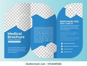 Medical brochure design template editable vector eps 10