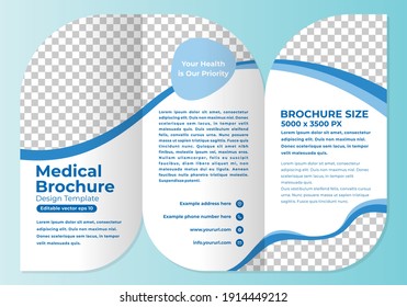 Plantilla de diseño de folletos médicos Avances de vector editables 10