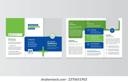 Medical Brochure design templates modern with colorful A4 size Tri-fold Brochure.