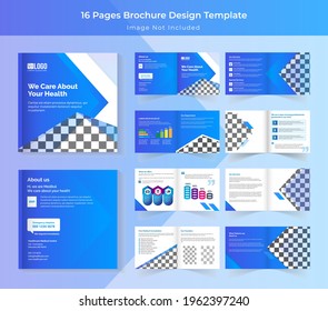 Medical brochure template
presentation,16 pages bifold square brochure design