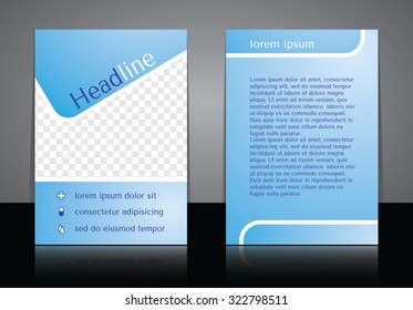 Medical brochure template. Vector abstract background for flyer, blank, banner, leaflet, brochure cover design template.