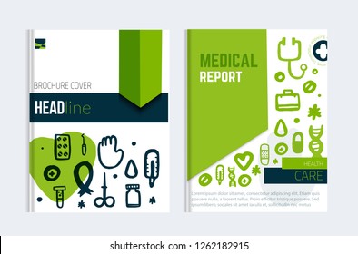 Medical Brochure template. Vector banner abstract geometric background. Vector hospital flyer, magazine cover poster.