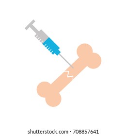 medical broken bone and siringe
