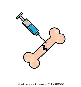 medical broken bone and siringe