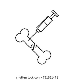 medical broken bone and siringe