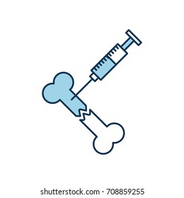 medical broken bone and syringe