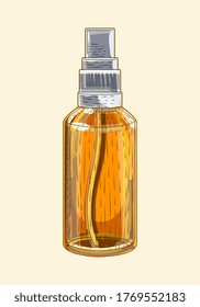 Medical brown glass sprinkler, hand drawn sketch art