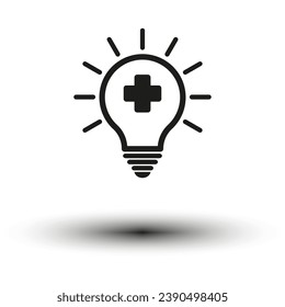 Medical bulb icon. Create idea icon. Vector illustration. EPS 10.