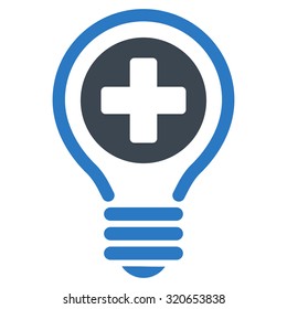 Medical Bulb vector icon. Style is bicolor flat symbol, smooth blue colors, rounded angles, white background.