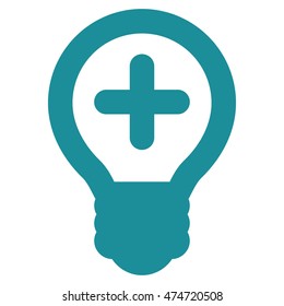 Medical Bulb vector icon. Style is stroke flat icon symbol, soft blue color, white background.