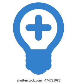 Medical Bulb vector icon. Style is stroke flat icon symbol, cobalt color, white background.